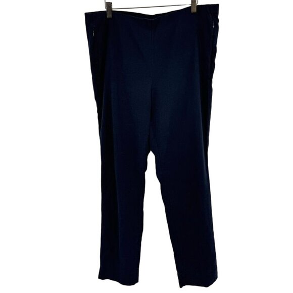 J Jill Pants - J Jill Essential Cotton Stretch Pants Womens Size 18T Tall Navy Blue